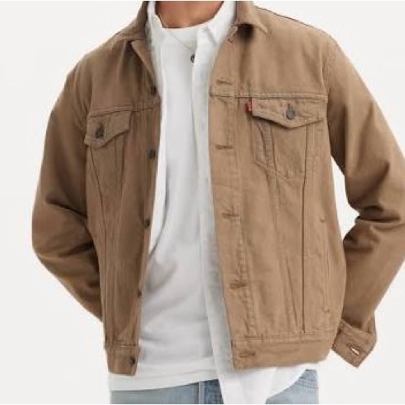 Levi's Tan Trucker Jacket - Classic Jean Jacket, Size Medium (10-12 Years) - Picture 16 of 16